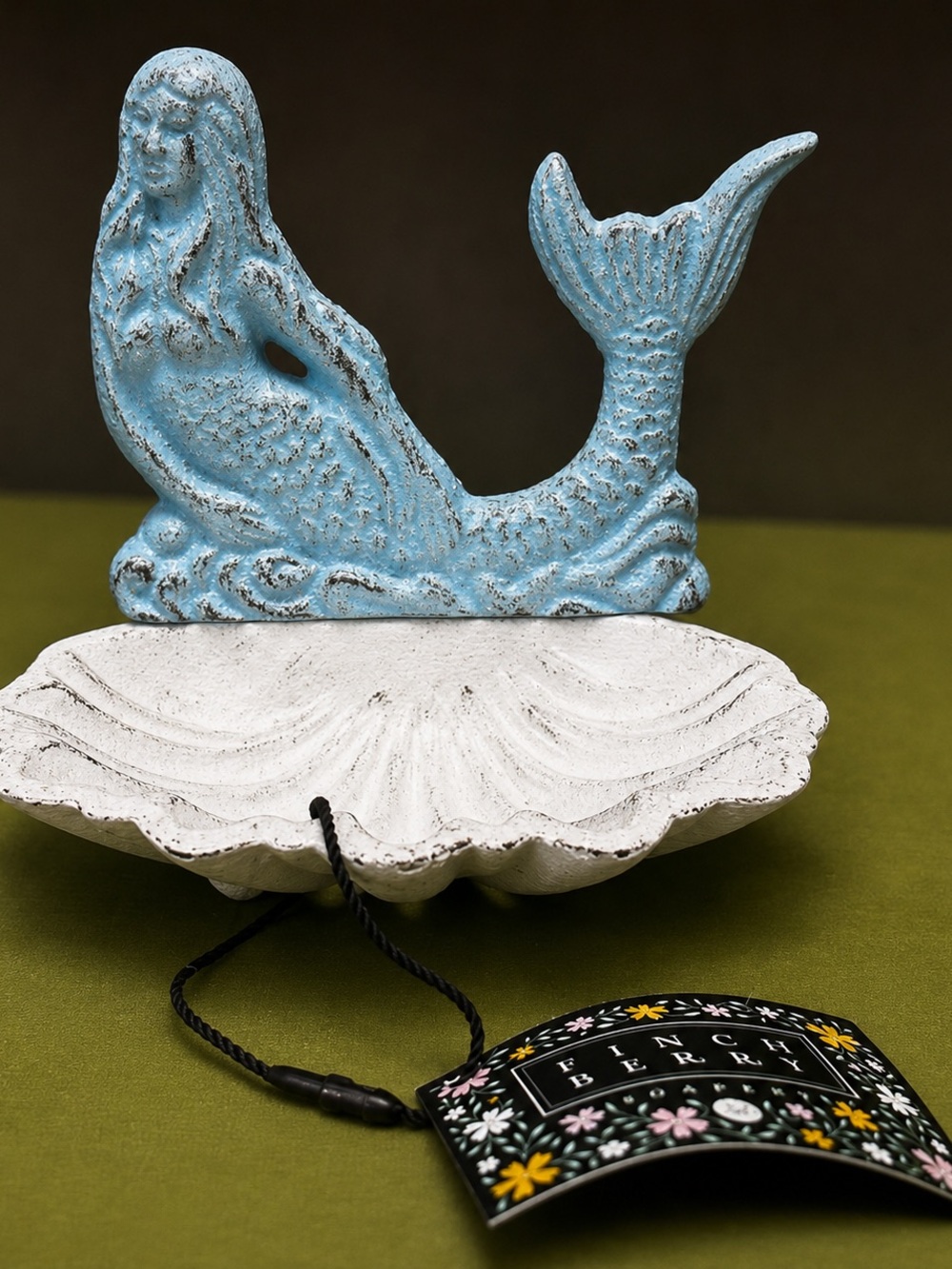 Mermaid Iron Soap Dish with “Seas The Day” Soap